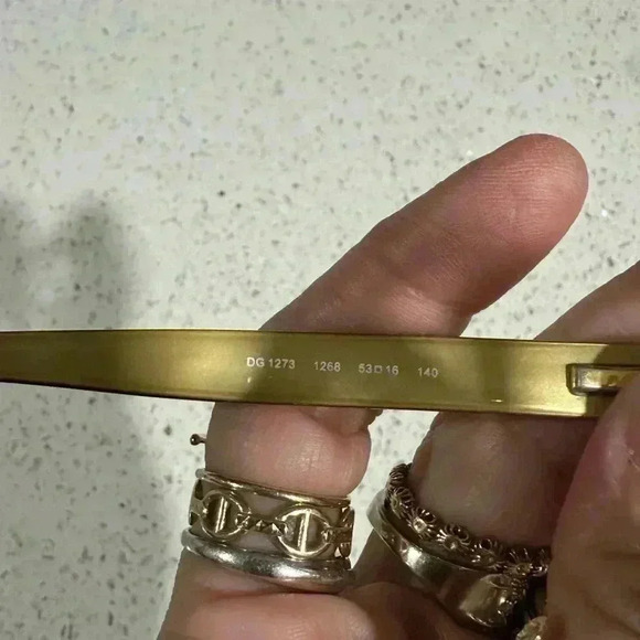 Dolce & Gabbana Women's Eyeglasses DG 1273 1268 Black on Gold Frame - Picture 5 of 6